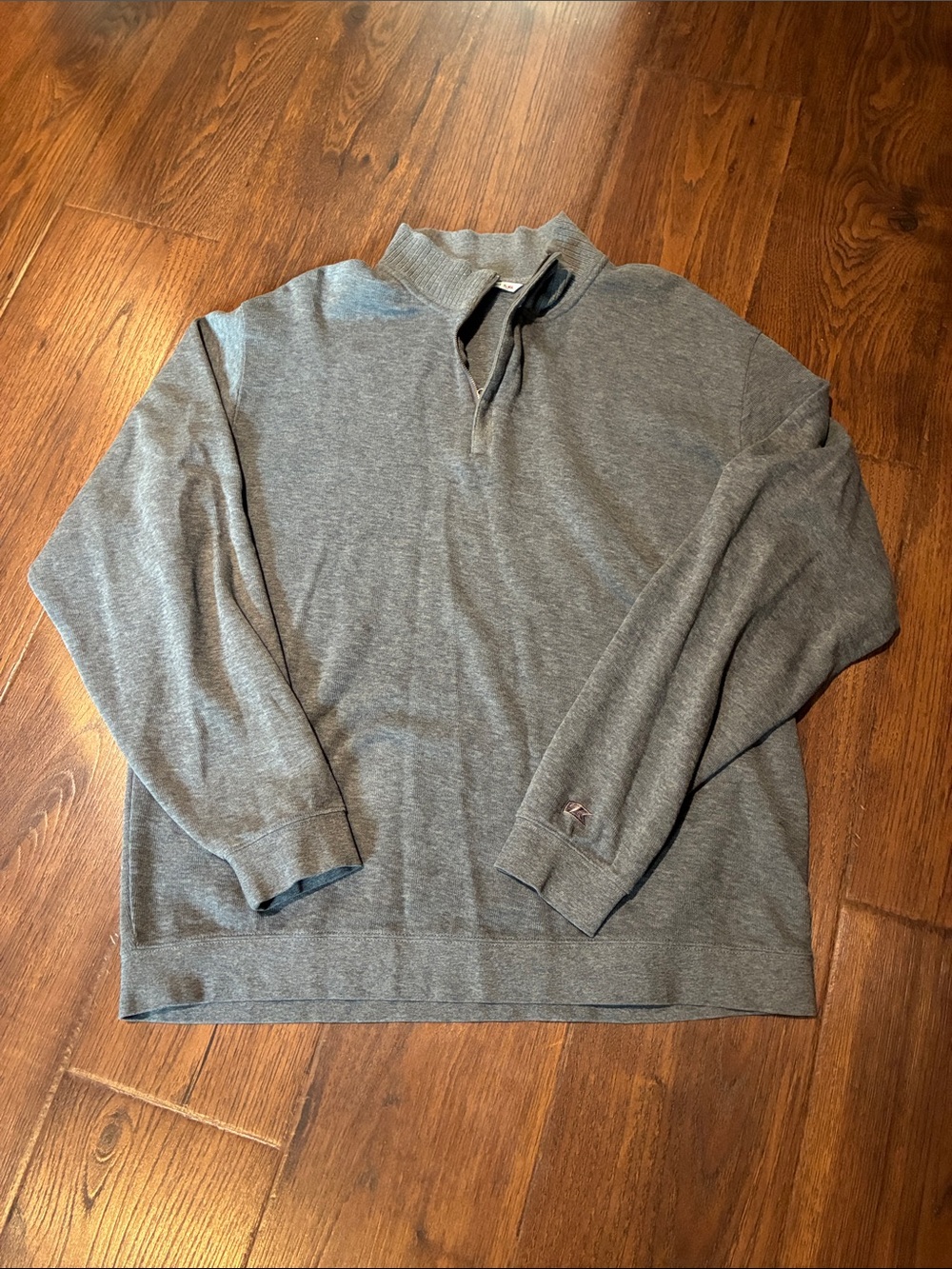 Cutter & Buck Men's Heather Gray Zip-Up Sweater